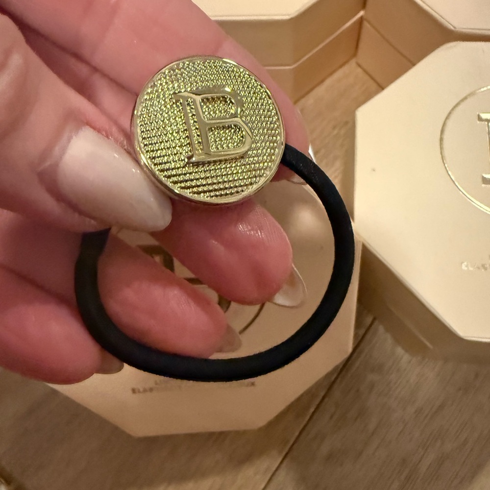 Balmain Limited Edition Elegant Gold and Black Hair Tie